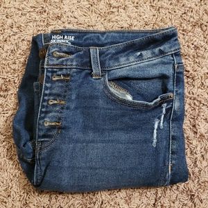 High Rise Skinny Cropped Ankle Cut